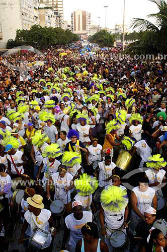  Foliões durante o desfile do Bloco de Carnaval 