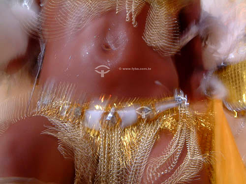  Detalhe de barriga de mulher desfilando no Sambódromo - Carnaval 2003 - Rio de Janeiro - RJ - Brasil  - Rio de Janeiro - Rio de Janeiro - Brasil