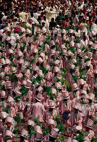  Bateria da Mangueira em desfile de carnaval - Rio de Janeiro - RJ - Brasil  - Rio de Janeiro - Rio de Janeiro - Brasil