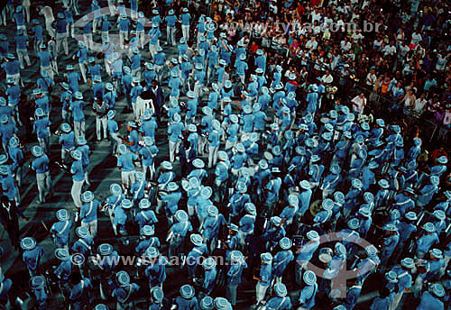  Ala da Bateria e o público à direita - Carnaval - desfile - Rio de Janeiro - RJ - Brasil  - Rio de Janeiro - Rio de Janeiro - Brasil