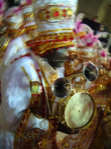  Bateria da escola de samba Grande Rio no Sambódromo durante desfile do Carnaval 2003 - Rio de Janeiro - RJ - Brazil  - Rio de Janeiro - Rio de Janeiro - Brasil