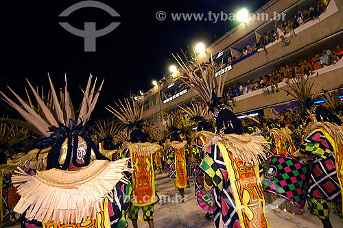  Bateria da Escola de Samba da Mangueira em desfile no Sambódromo - Rio de Janeiro - RJ - Brasil  - Rio de Janeiro - Rio de Janeiro - Brasil