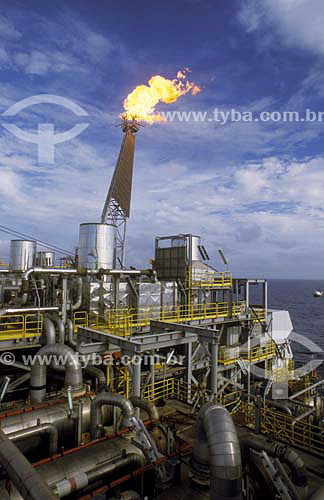  Plataforma de produção de petróleo - Bacia de Campos - RJ - Brasil  - Campos dos Goytacazes - Rio de Janeiro - Brasil