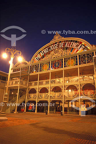  Teatro José de Alencar à noite -  Fortaleza - Ceará - Brasil  - Fortaleza - Ceará - Brasil