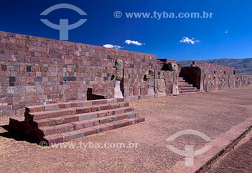  Ruínas Pré-incaicas - Sítio arquológico de Tiwanacu - Departamento de La Paz - Bolivia 