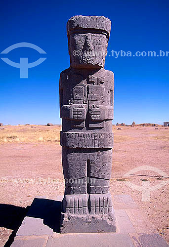  Monolítico Ponce - Monumento Pré-incaico - Sítio Arqueológico de Tiwanaku - Departamento de La Paz - Bolivia 