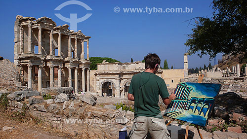  Biblioteca de Celsus - Sítio Arqueológico - Ephesus (100 anos DC) - Turquia - Outubro de 2007 