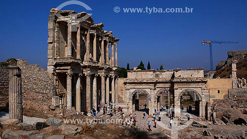  Biblioteca de Celsus - Sítio Arqueológico - Ephesus (100 anos DC) - Turquia - Outubro de 2007 