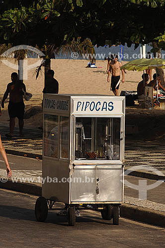  Carrocinha de Pipoca em ipanema - Rio de Janeiro - RJ - Novembro de 2006  - Rio de Janeiro - Rio de Janeiro - Brasil