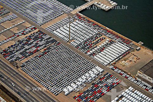  Vista aérea do Porto do Rio de Janeiro - Exportação - Automóveis - RJ - Brasil - Setembro de 2007  - Rio de Janeiro - Rio de Janeiro - Brasil