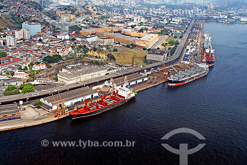  Vista aérea do Porto do Rio de Janeiro - RJ - Brasil - Setembro de 2007  - Rio de Janeiro - Rio de Janeiro - Brasil