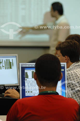  Sala de aula informatizada - Computador - Rio de Janeiro - RJ - Brazil - Fevereiro de 2007  - Rio de Janeiro - Rio de Janeiro - Brasil