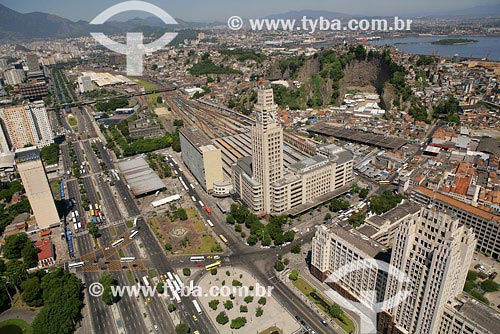  Assunto: Vista aérea da avenida Presidente Vargas, Central do Brasil e Morro da Providência ao fundo
Local: Rio de Janeiro - RJ 
Data: 11/01/2008 