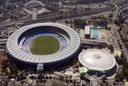  Assunto: Vista aérea do estádio do Maracanã
Local: Rio de Janeiro - RJ
Data: 05/08/2006 