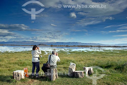  Assunto: Observação de pássaros / Laguna Nimez / Reserva de pássaros nas cercanias de El Calafate / Local: El Clafate - Argentina / Data: 02/2008 