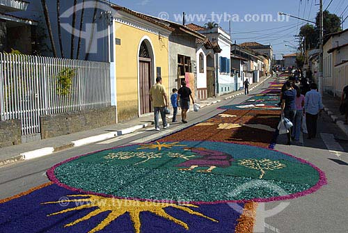  Assunto: Decoração das ruas para procissão de Corpus Christii em Santana de Paranaíba / Local: Santana de Paranaíba (SP) / Data: 07 de Junho de 2007 