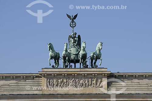  Assunto: Detalhe da escultura sobre a porta de Brandenburger / Local: Berlim - Alemanha / Data: 27 de Setembro de 2008 