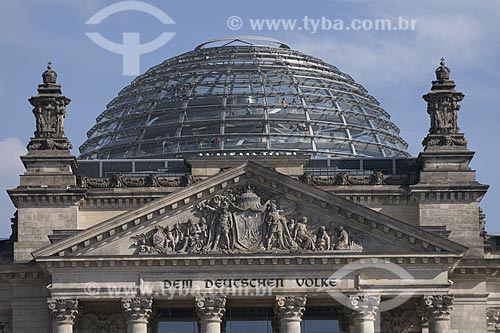  Assunto: Vista externa do prédio do Reichstag em Berlim / Local: Berlim - Alemanha / Data: 27 de Setembro de 2008 
