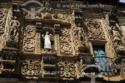  Assunto: Fachada da Igreja Ordem Terceira de São Francisco (1702). Estilo: Variado, lembra o barroco plateresco da américa espanhola / Local: Salvador (BA) / Data: 18 de Julho de 2008 