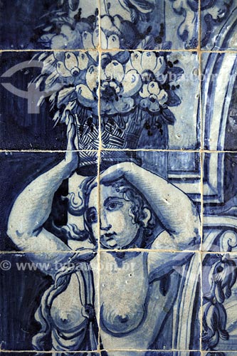  Assunto: Azulejos portugueses no interior da Igreja Ordem Terceira de São Francisco (1702). Estilo: Variado, lembra o barroco plateresco da américa espanhola / Local: Salvador (BA) / Data: 18 de Julho de 2008 