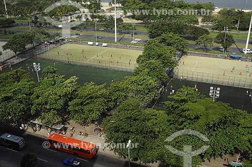  Assunto: Vista aérea de campos de futebol no Aterro do Flamengo / 
Local: Rio de Janeiro - RJ - Brasil / 
Data: Novembro de 2008 