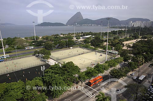  Assunto: Vista aérea de campos de futebol no Aterro do Flamengo / 
Local: Rio de Janeiro - RJ - Brasil / 
Data: Novembro de 2008 