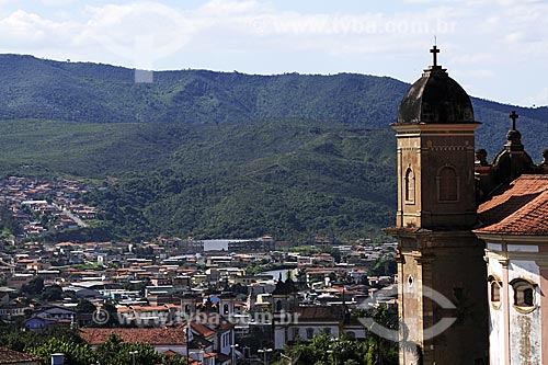  Assunto: Vista da cidade de Mariana com a torre da Igreja São Pedro dos Clérigos em primeiro plano / Local:  Mariana - Minas Gerais (MG) - Brasil / Data: 19/04/2009 