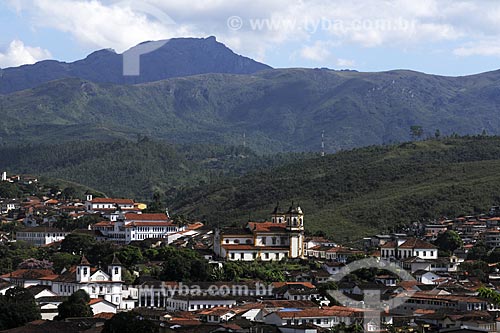  Assunto: Vista de Mariana com destaque para a Igreja de São Francisco à direita / Local: Minas Gerais (MG) - Brasil / Data: 19/04/2009 