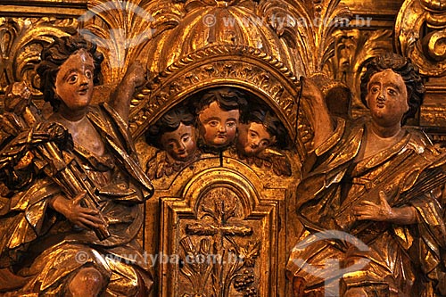  Assunto: Detalhe de esculturas em estilo colonial barroco mineiro na Igreja Nossa Senhora do Pilar / Local: Ouro Preto - Minas Gerais (MG) - Brasil / Data: 21/04/2009 