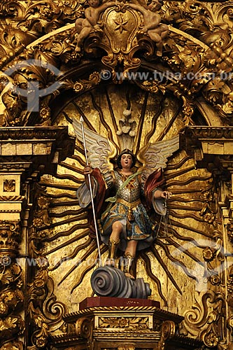  Assunto: São Miguel (folheado a ouro) Igreja Nossa Senhora da Boa Viagem / Local: Itabirito - Minas Gerais - Brasil / Data: 18-04-2009 