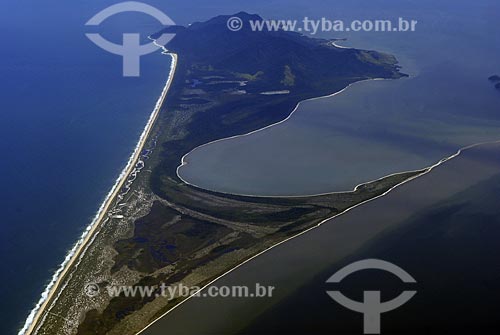  Assunto: Vista aérea da Ilha e Restinga de Marambaia / Local: Rio de Janeiro - RJ - Brasil / Data: 15/02/2008 