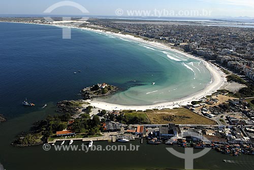  Assunto: Vista aérea da Praia do Forte / Local: Cabo Frio - RJ - Brasil / Data: 06/2008 