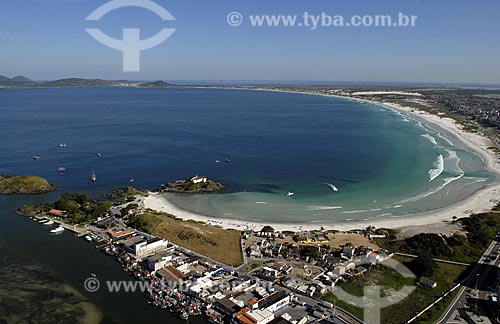  Assunto: Vista aérea da Praia do Forte / Local: Cabo Frio - RJ - Brasil / Data: 06/2008 