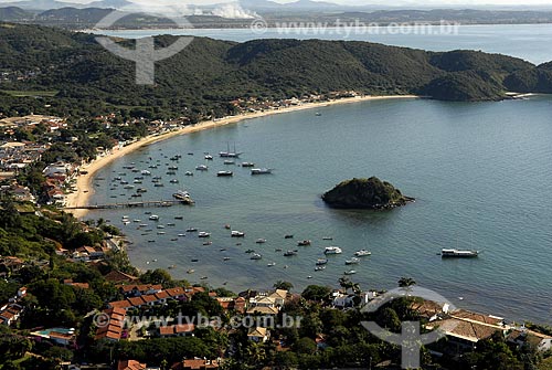  Assunto: Vista aérea da Praia da Armação / Local: Búzios - RJ - Brasil / Data: 06/2008 