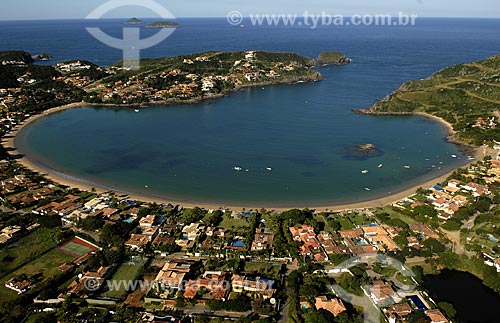  Assunto: Vista aérea da Praia da Ferradura / Local: Búzios - RJ - Brasil / Data: 06/2008 