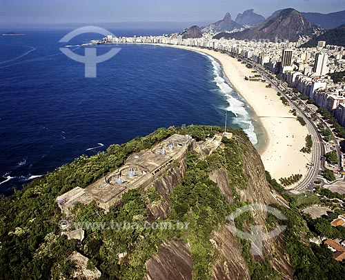  Assunto: Vista aérea do Forte do Leme com a praia de Copacabana no fundo / Local: Leme - Rio de Janeiro - Rio de Janeiro (RJ) - Brasil / Data: 2008 