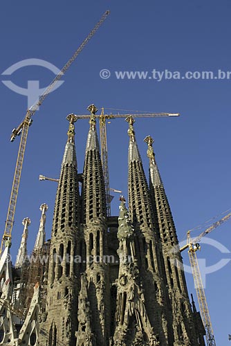  Assunto: Catedral da Sagrada Familia ainda em construção / 
Local: Barcelona - Espanha / 
Data: 2006 