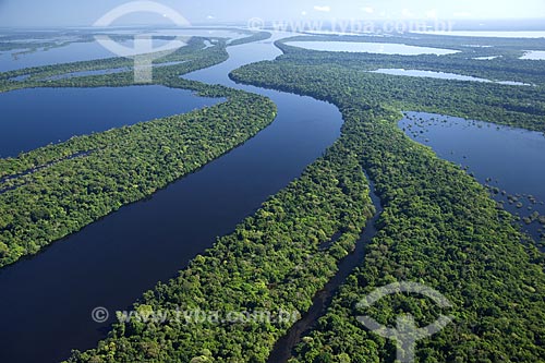  Assunto: Vista aérea da Estação Ecológica de Anavilhanas / 
Local: Rio Negro acima de Manaus - Amazonas (AM) - Brasil / 
Data: Junho de 2007 