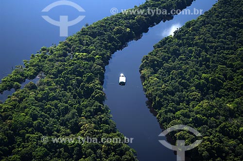  Assunto: Vista aérea da Estação Ecológica de Anavilhanas / 
Local: Rio Negro acima de Manaus - Amazonas - Brasil / 
Data: Junho de 2007 