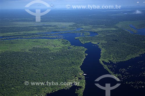  Assunto: Vista aérea do Parque Nacional Jaú / Local: Rio Negro acima de Manaus - Amazonas (AM) - Brasil / Data: Junho de 2007 