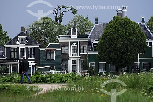  Assunto: Fachadas de casas históricas de Zaanse Schans, próximo à Amsterdam / Local:  Amsterdam - Holanda / Data: Maio 2009 