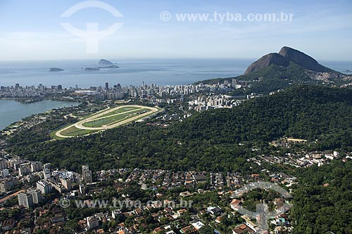  Assunto: Vista aérea do Jardim Botânico do Rio de Janeiro e do Jockey Club / Local: Rio de Janeiro - RJ - Brasil / Data: Dezembro de 2006 