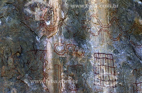  Assunto: Inscrições rupestres no Sítio Arqueológico da Pedra Pintada / Local: Pacaraima - Roraima (RR) - Brasil / Data: Março de 2009 