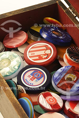  Assunto: Caixa de botões - Futebol de Botão / Local: Rio de Janeiro - RJ / Data: Julho de 2009 