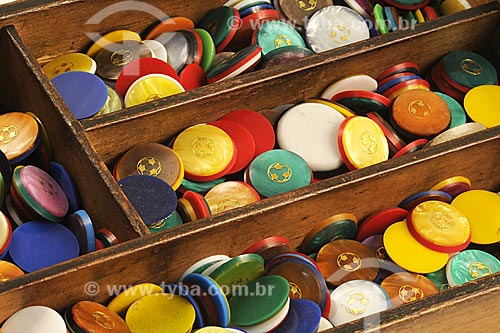  Assunto: Caixa de botões - Futebol de Botão / Local: Rio de Janeiro - RJ / Data: Julho de 2009 