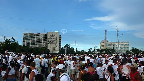  Assunto: Multidão no show pela Paz na Praça da Revolução  / Local: Havana - Cuba / Date: outubro 2009 