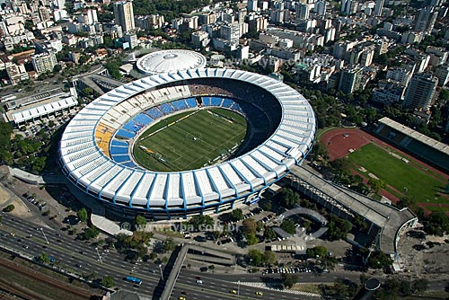  Assunto: Vista aérea do Maracanã em dia de jogo - Vasco x Bahia / Local: Maracanã - Rio de Janeiro - RJ - Brasil / Data: Outubro de 2009 
