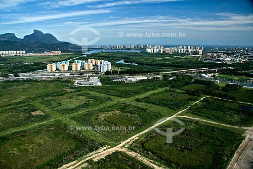  Assunto: Vista aérea da Vila Pan-americana, ou Vila do Pan, na Barra da Tijuca / Local: Rio de Janeiro - RJ - Brasil / Data: Outubro de 2009 