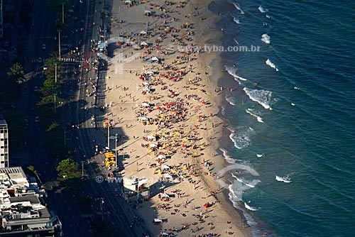  Vista do Posto 12 na praia do Leblon, de cima do Morro Dois Irmãos  - Rio de Janeiro - Rio de Janeiro - Brasil