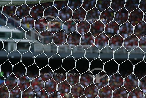  Assunto: Detalhe da rede durante partida de futebol no Estádio Mário Filho (Maracanã) - Flamengo x Santos  / Local:  Maracanã - Rio de Janeiro - RJ - Brasil  / Data: 31/10/2009 